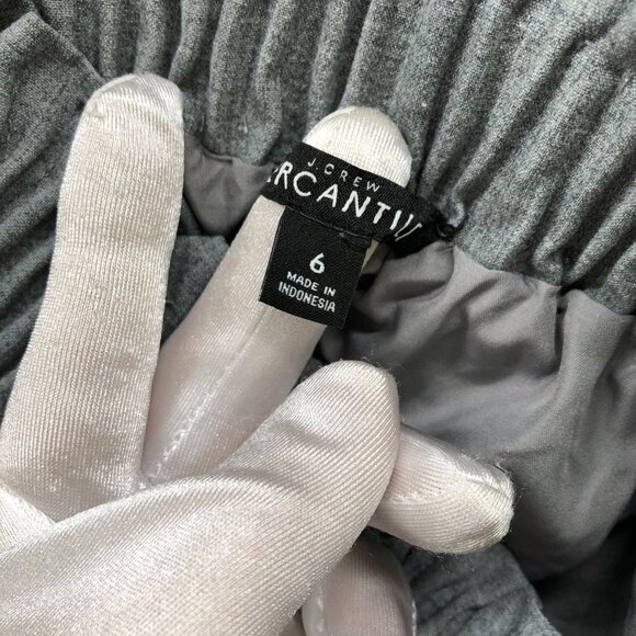 J. Crew Sidewalk Skirt Womens 6 Gray Mini Pull On Lined Formal - Picture 8 of 10